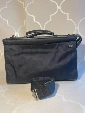 Jack Spade Warren Street Nylon & Leather Computer Briefcase / Laptop Bag